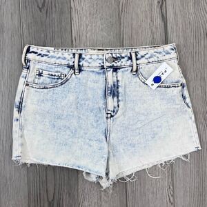 Pacsun Women Size 28 Denim High Rise Bleach Wash Cotton Jean NEW Shorts Festival